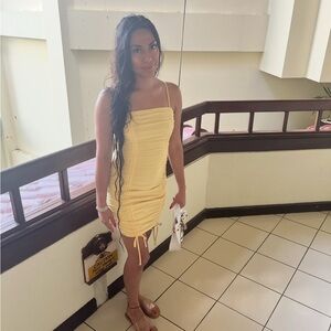 Fashion Nova Yellow Mini Dress